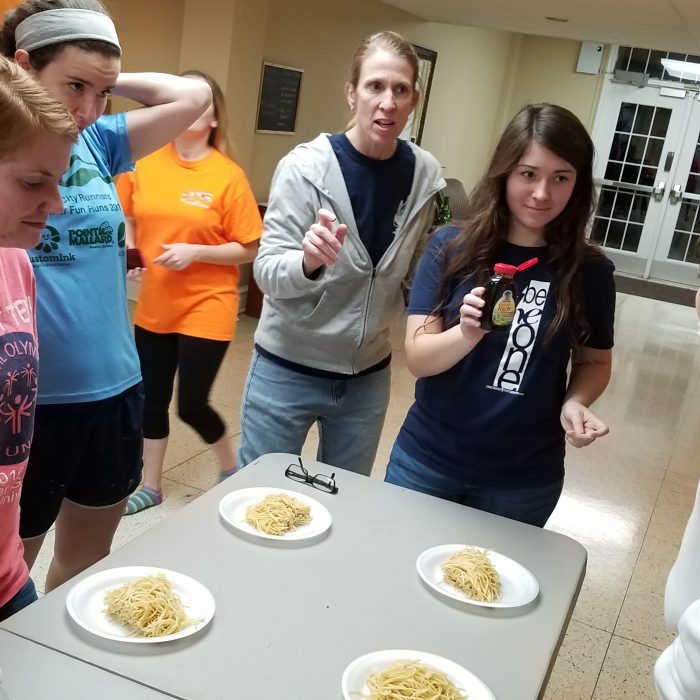 Spaghetti eating contest