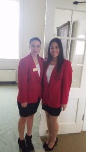 Two Student Ambassadors in uniform