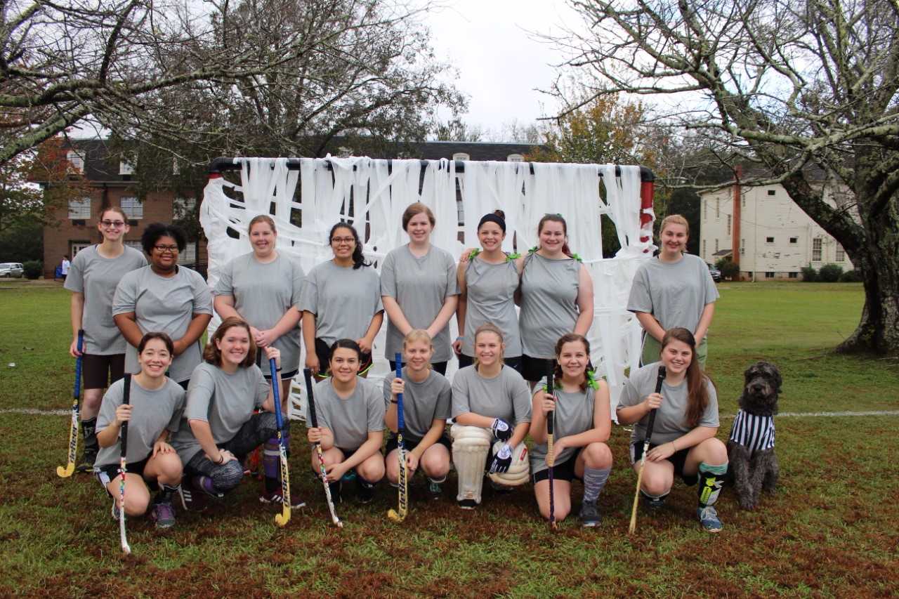 The Junior Frosh team poses on the Hockey Field